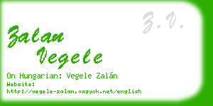 zalan vegele business card